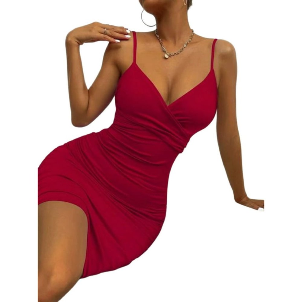 Red Spaghetti strap dress- no boundaries